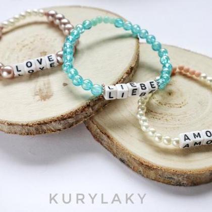 personalized letters bracelet set, ..