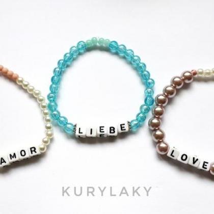 personalized letters bracelet set, ..