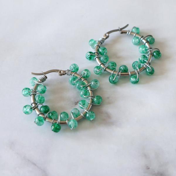 statements earrings, emerald earrings, hoops earrings, women earrings, summer accesories, gift for her, gift for mom, silver hoops earrings